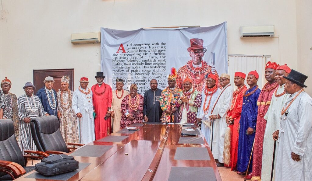 Dr Dennis Otuaro in a group photograph with the South-South Monarchs 